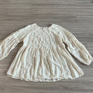 Sundance Embroidered Silk Boho Peasant Cottagecore Blouse